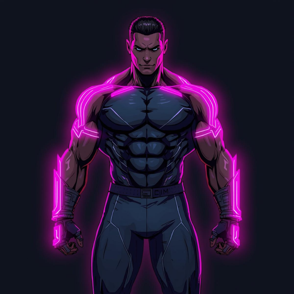 Neon tier — GUY portrait.